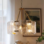 Lustra Chandelier Verre Texturé Clair Calvert - Neutralighting