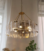 Lustra Chandelier Verre Texturé Clair Calvert - Neutralighting
