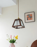 Calvi Lampe Suspendue Verre à Motif Floral Vintage - Neutralighting