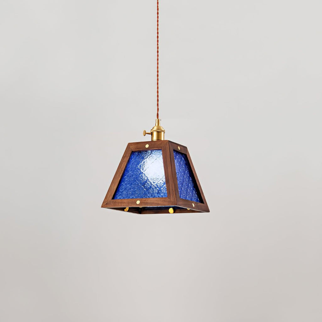 Calvi Lampe Suspendue Verre à Motif Floral Vintage - Neutralighting
