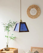 Calvi Lampe Suspendue Verre à Motif Floral Vintage - Neutralighting