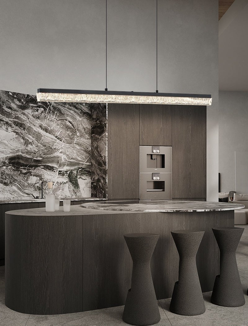 Lustra Pendant Light Black Acrylic Linear - Neutralighting