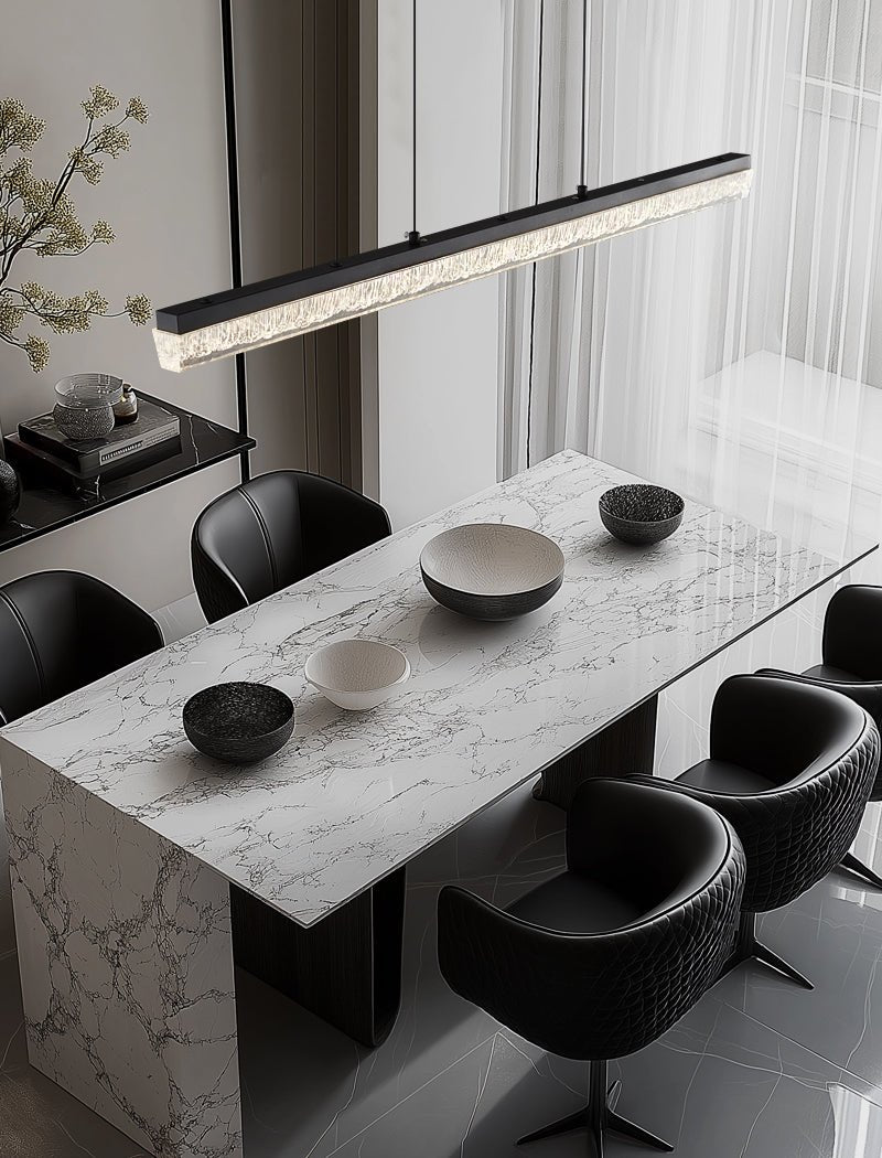 Lustra Pendant Light Black Acrylic Linear - Neutralighting