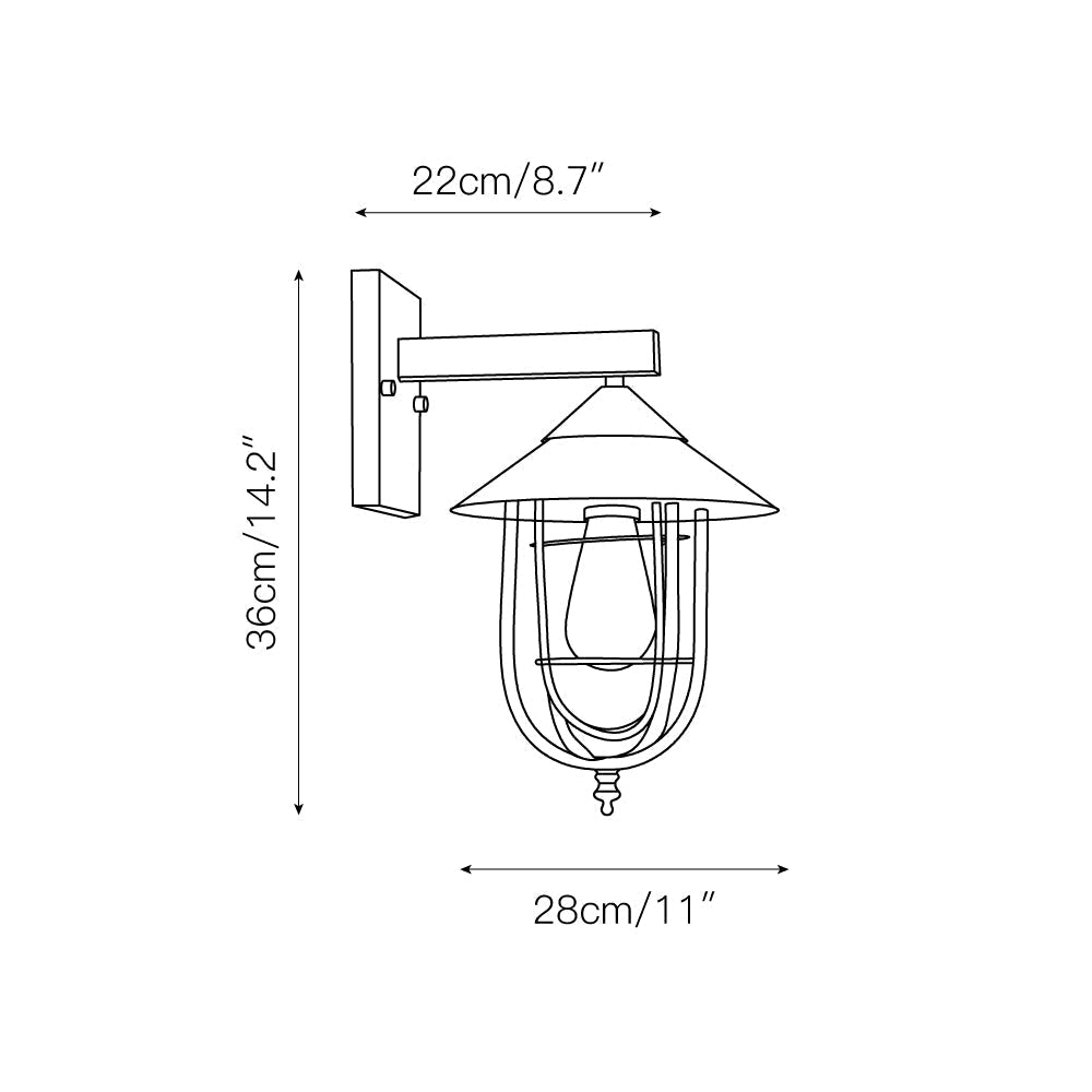 Ionic Lampe Murale en Métal et Verre Style Vintage-Industriel - Neutralighting