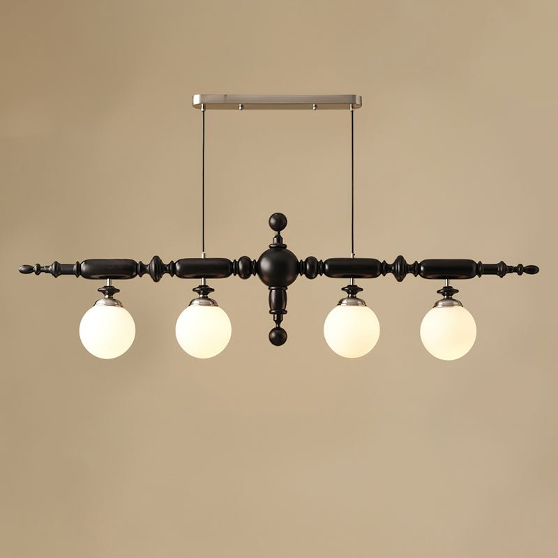 Isilira Suspension linéaire classique en bois et verre - Neutralighting