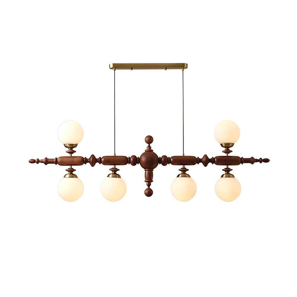 Isilira Suspension linéaire classique en bois et verre - Neutralighting