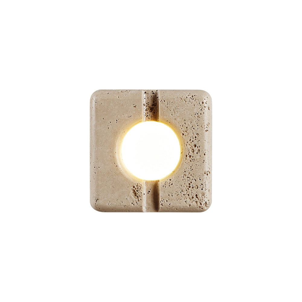 Kosmo Lampe Murale Style Minimaliste Moderne en Travertin Transparent - Neutralighting