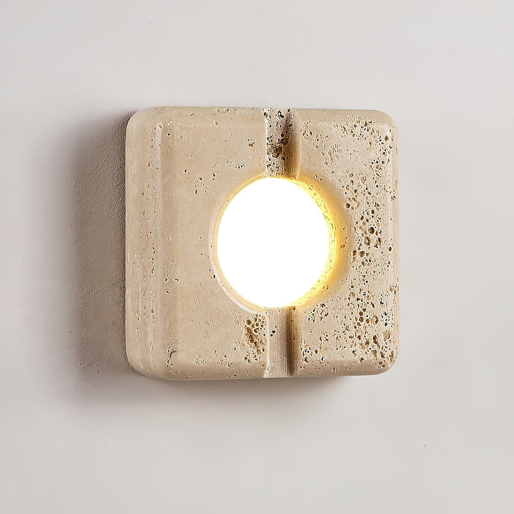 Kosmo Lampe Murale Style Minimaliste Moderne en Travertin Transparent - Neutralighting