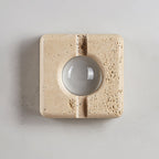 Kosmo Lampe Murale Style Minimaliste Moderne en Travertin Transparent - Neutralighting