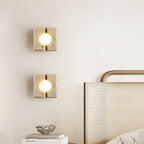 Kosmo Lampe Murale Style Minimaliste Moderne en Travertin Transparent - Neutralighting