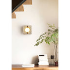 Kosmo Lampe Murale Style Minimaliste Moderne en Travertin Transparent - Neutralighting