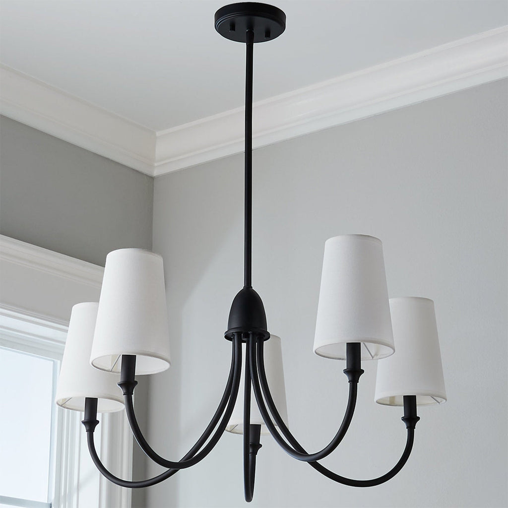 Premium Chandelier Lumin Style Vintage-Industriel en Tissu et Métal - Neutralighting
