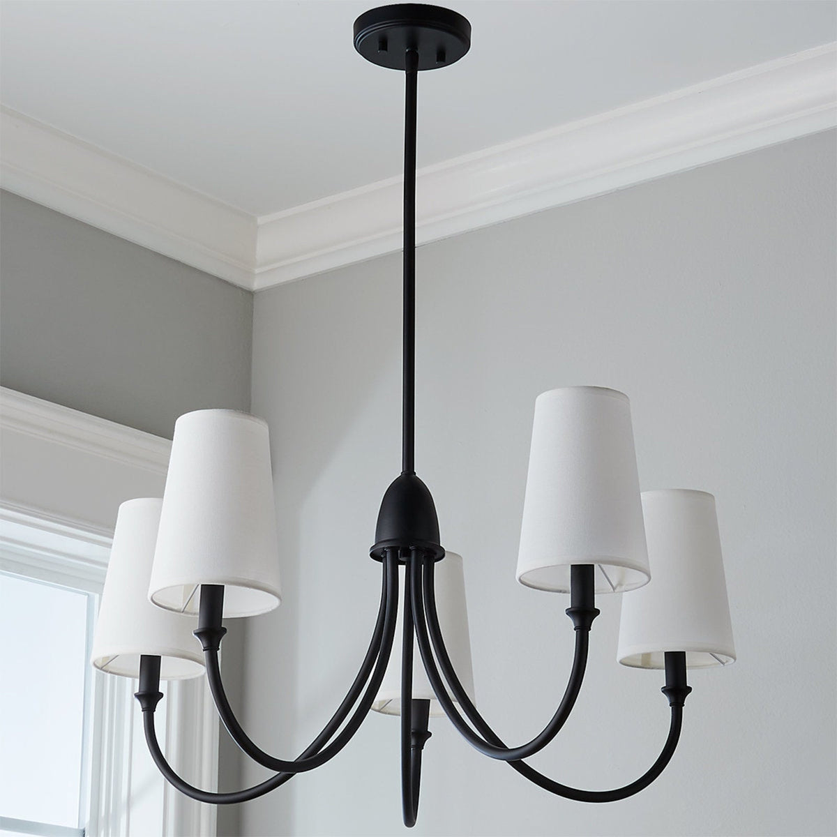 Premium Chandelier Lumin Style Vintage-Industriel en Tissu et Métal - Neutralighting