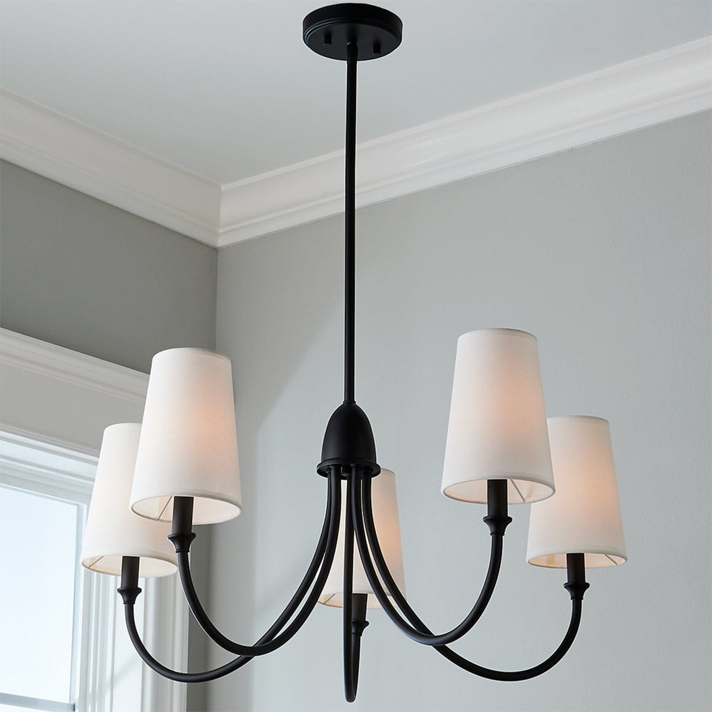 Premium Chandelier Lumin Style Vintage-Industriel en Tissu et Métal - Neutralighting