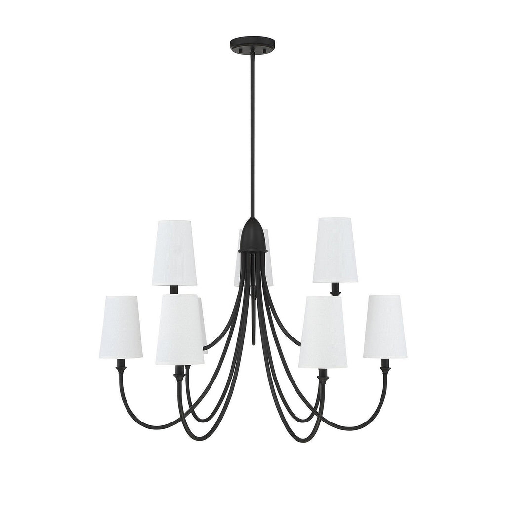 Premium Chandelier Lumin Style Vintage-Industriel en Tissu et Métal - Neutralighting