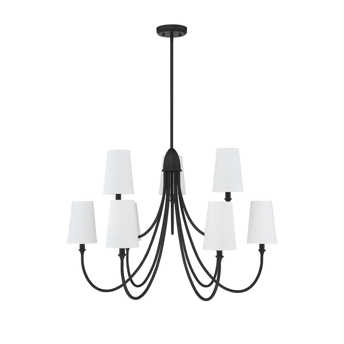 Premium Chandelier Lumin Style Vintage-Industriel en Tissu et Métal - Neutralighting