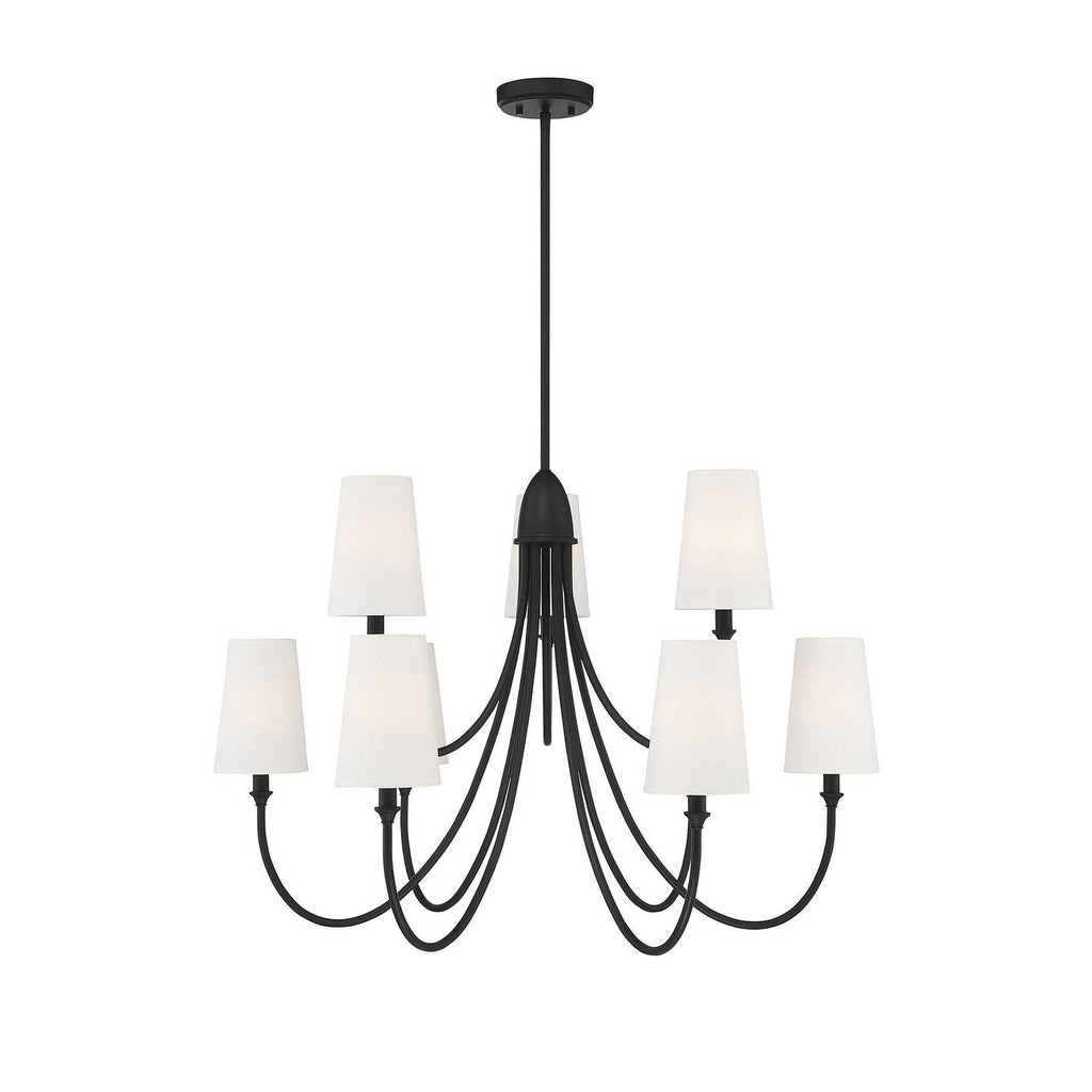 Premium Chandelier Lumin Style Vintage-Industriel en Tissu et Métal - Neutralighting
