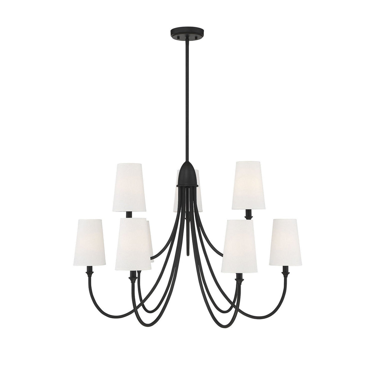Premium Chandelier Lumin Style Vintage-Industriel en Tissu et Métal - Neutralighting