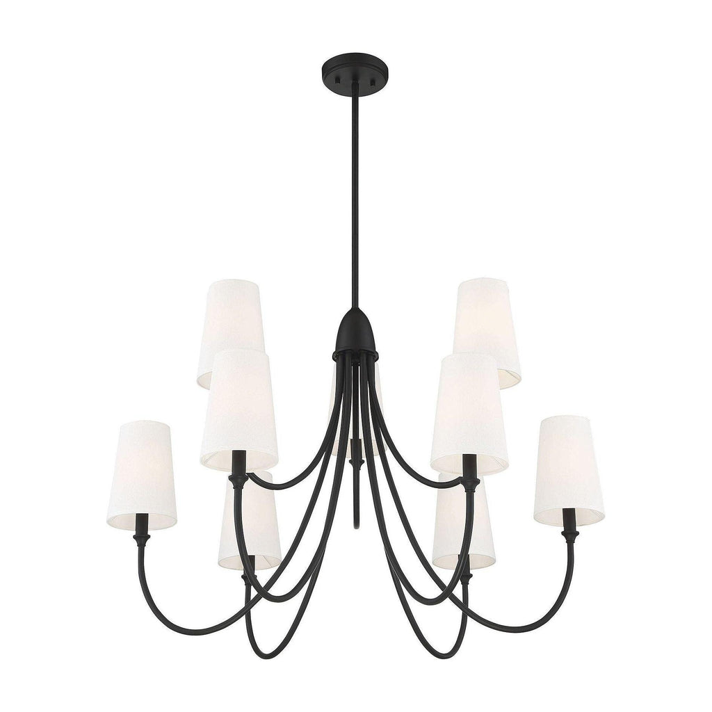 Premium Chandelier Lumin Style Vintage-Industriel en Tissu et Métal - Neutralighting