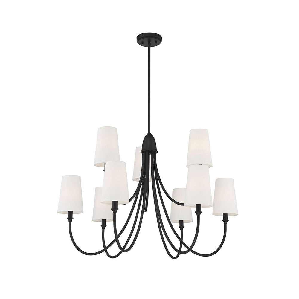 Premium Chandelier Lumin Style Vintage-Industriel en Tissu et Métal - Neutralighting