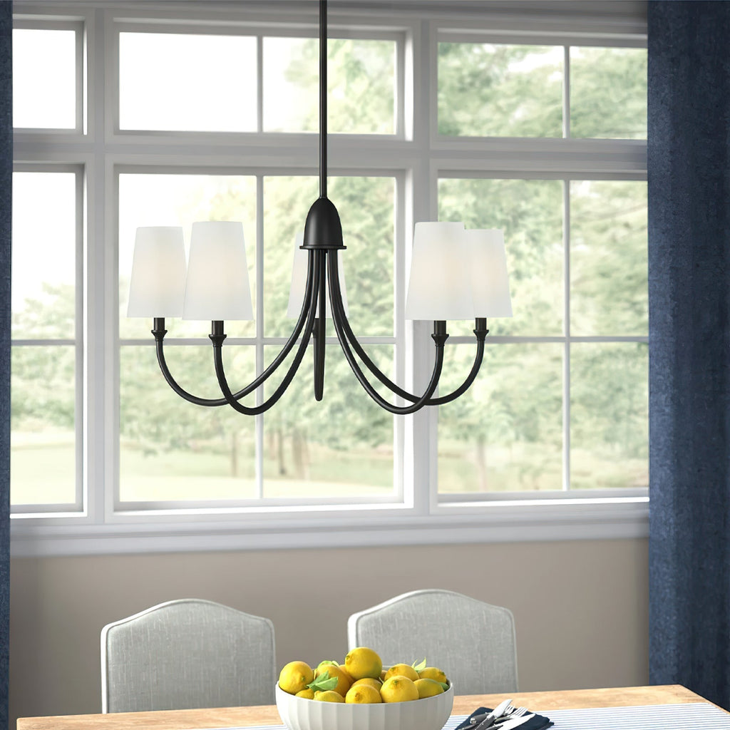 Premium Chandelier Lumin Style Vintage-Industriel en Tissu et Métal - Neutralighting