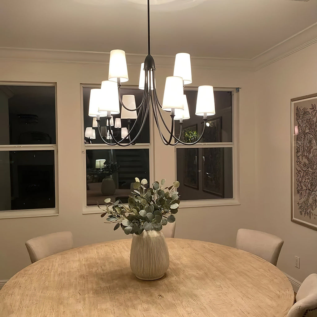 Premium Chandelier Lumin Style Vintage-Industriel en Tissu et Métal - Neutralighting