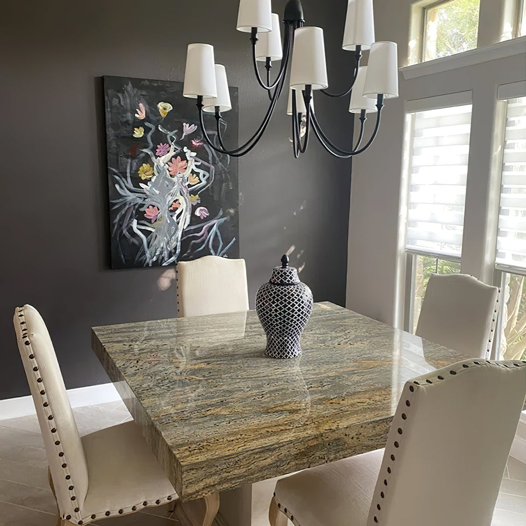 Premium Chandelier Lumin Style Vintage-Industriel en Tissu et Métal - Neutralighting