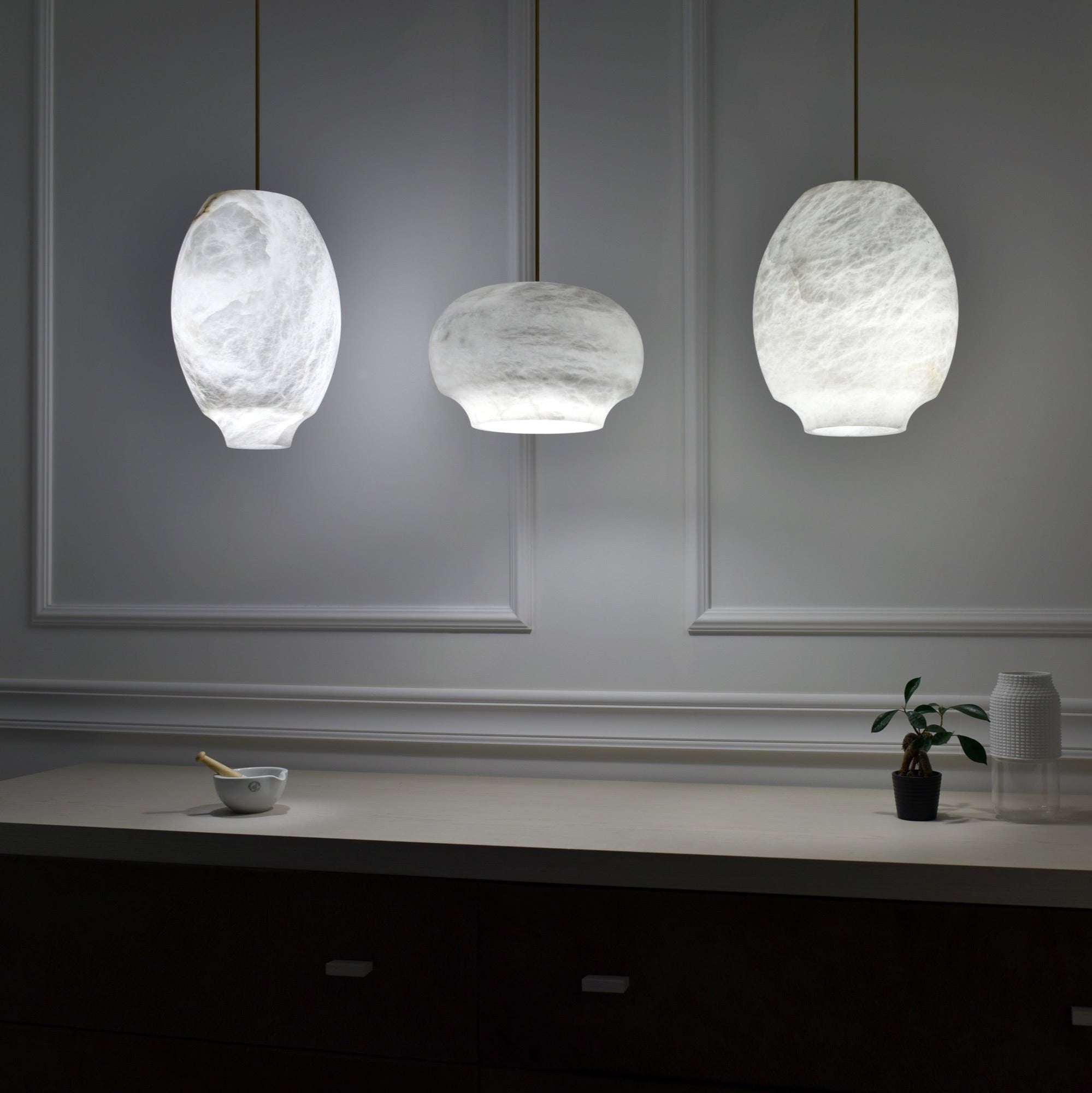 Thalia Suspension Minimaliste en Albâtre - Neutralighting