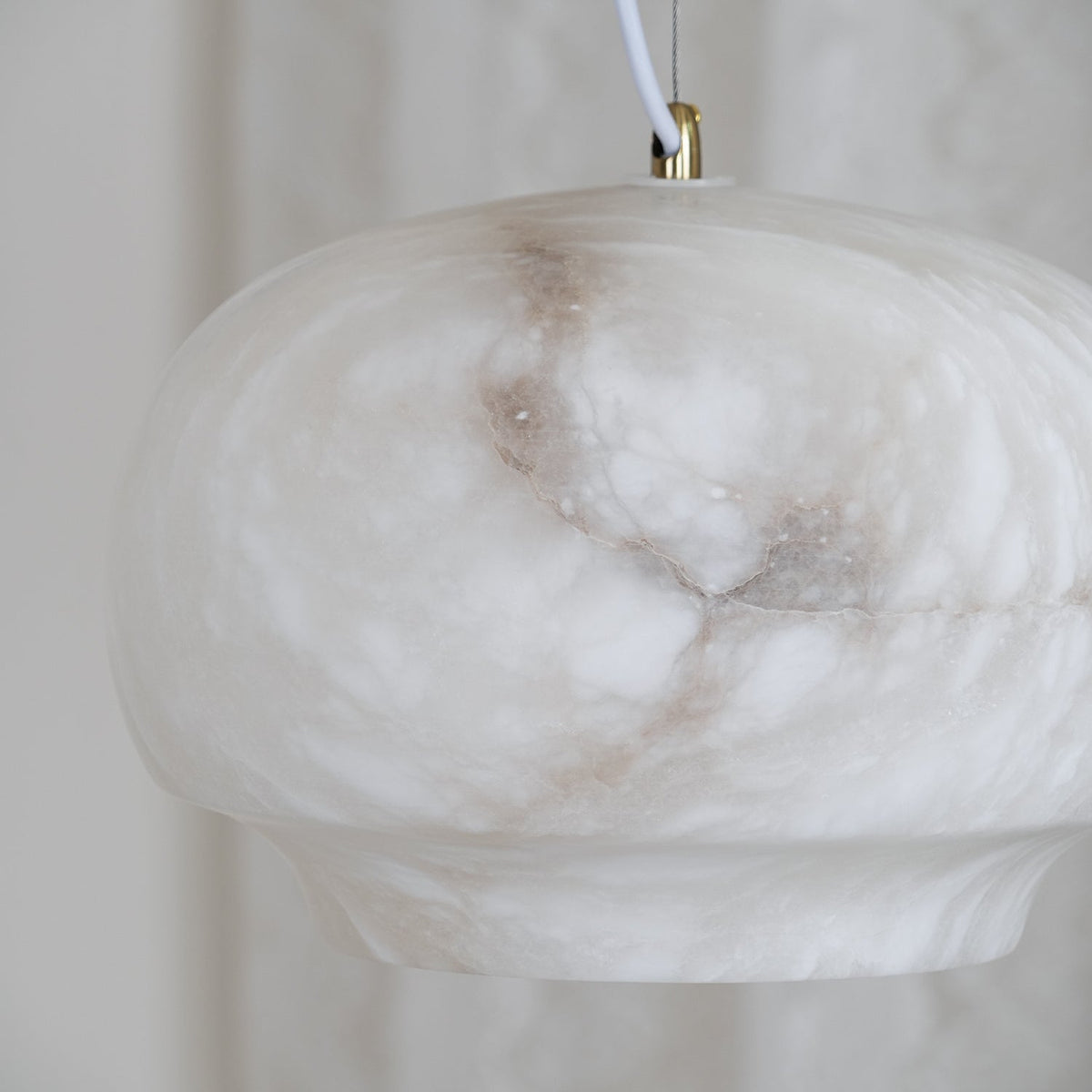 Miroir Lampe Pendante en Albâtre et Métal Minimaliste Moderne - Neutralighting