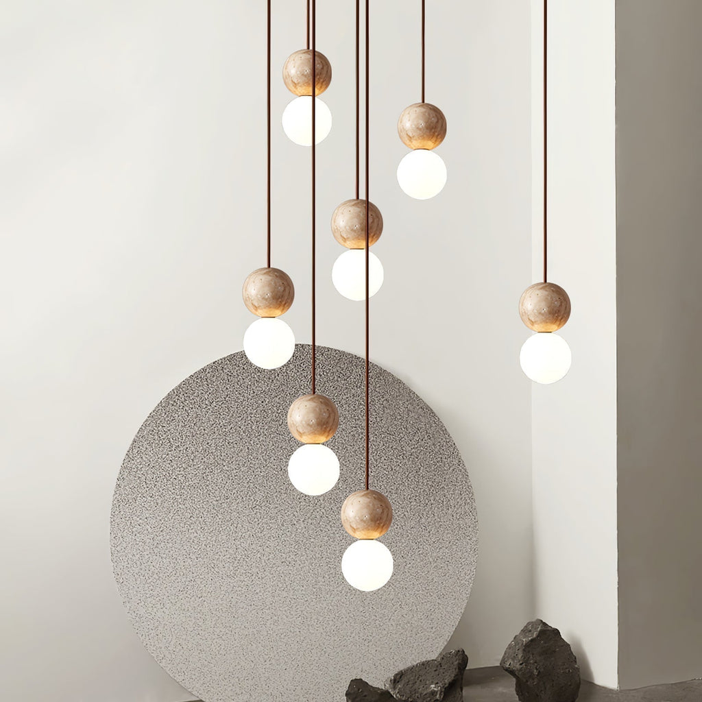 Luna Travertin Pendentif Lumière - Neutralighting