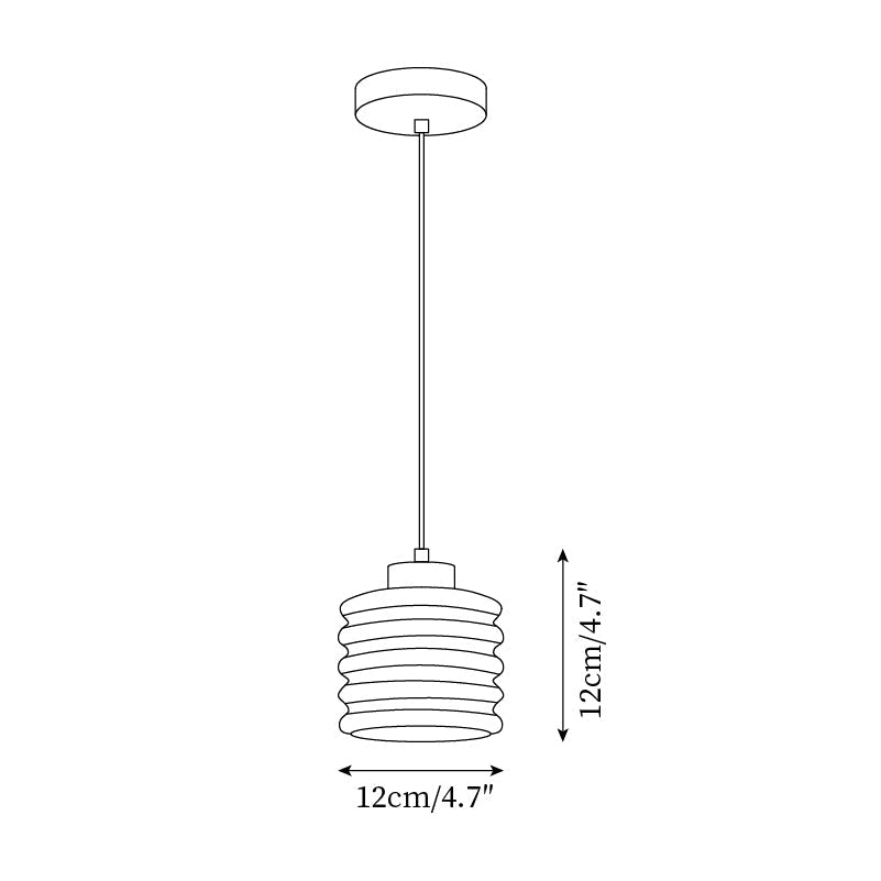 Virelli Lampe Pendante Abat-jour Ondulé en Travertin Bois de Noyer Organique Wabi-Sabi - Neutralighting