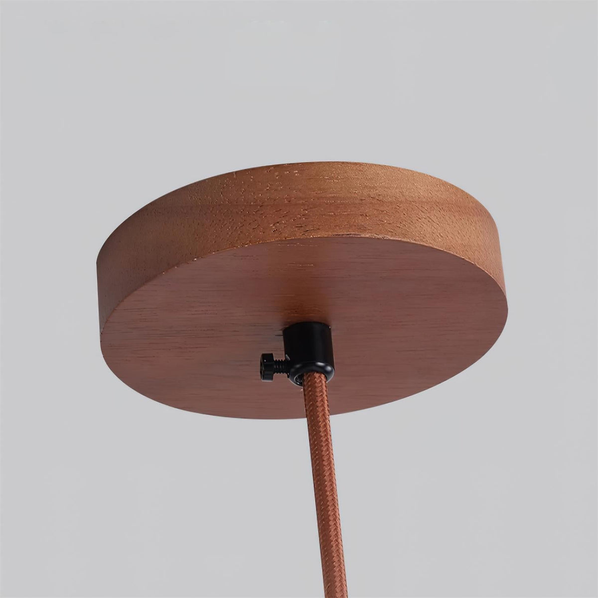 Virelli Lampe Pendante Abat-jour Ondulé en Travertin Bois de Noyer Organique Wabi-Sabi - Neutralighting