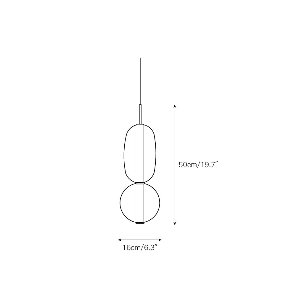 Zodore Prime Art Coloré Verre Suspension - Neutralighting