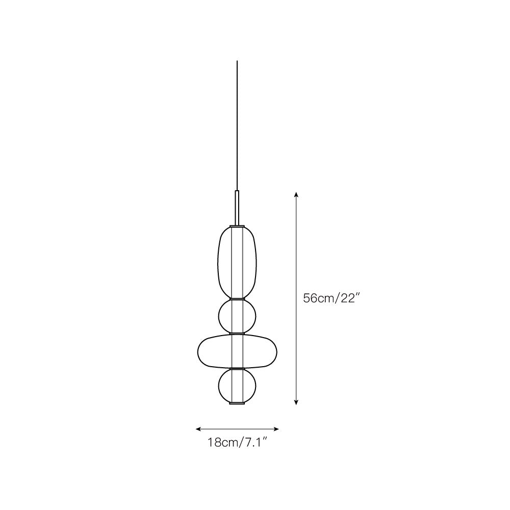 Zodore Prime Art Coloré Verre Suspension - Neutralighting