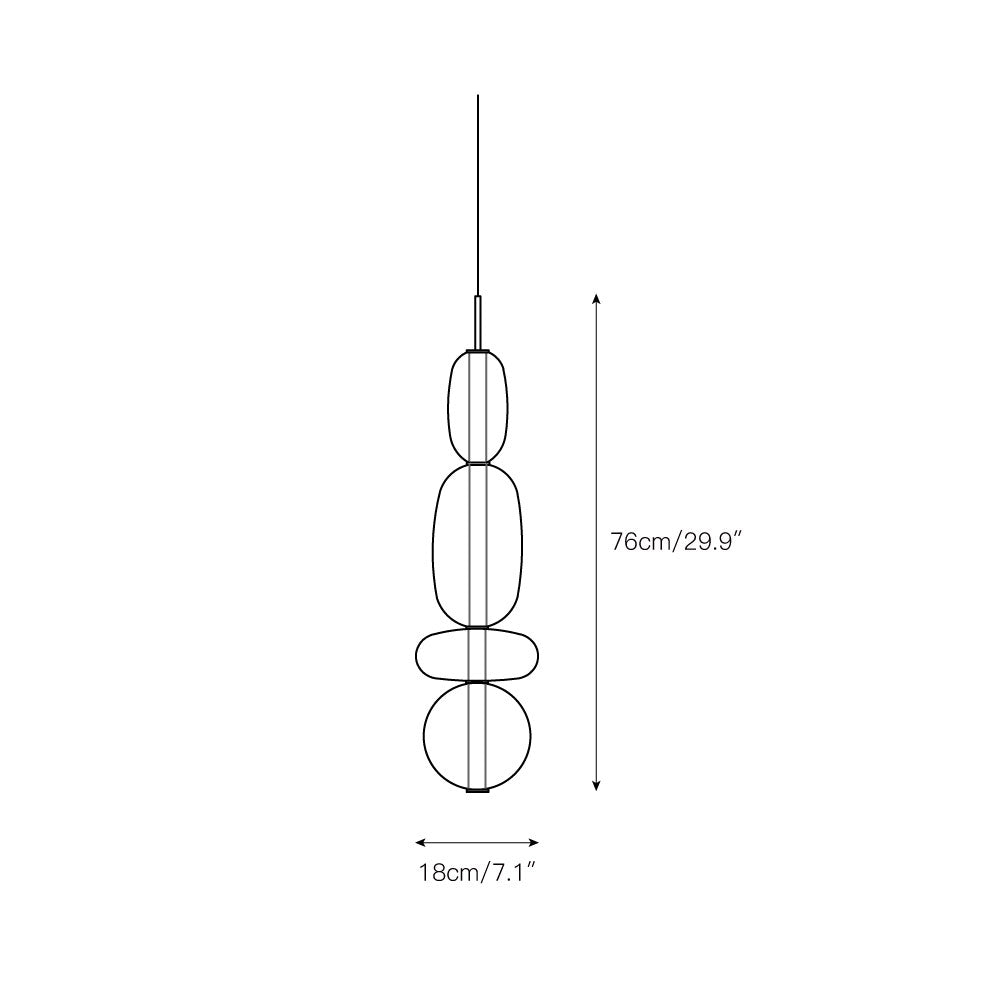 Zodore Prime Art Coloré Verre Suspension - Neutralighting