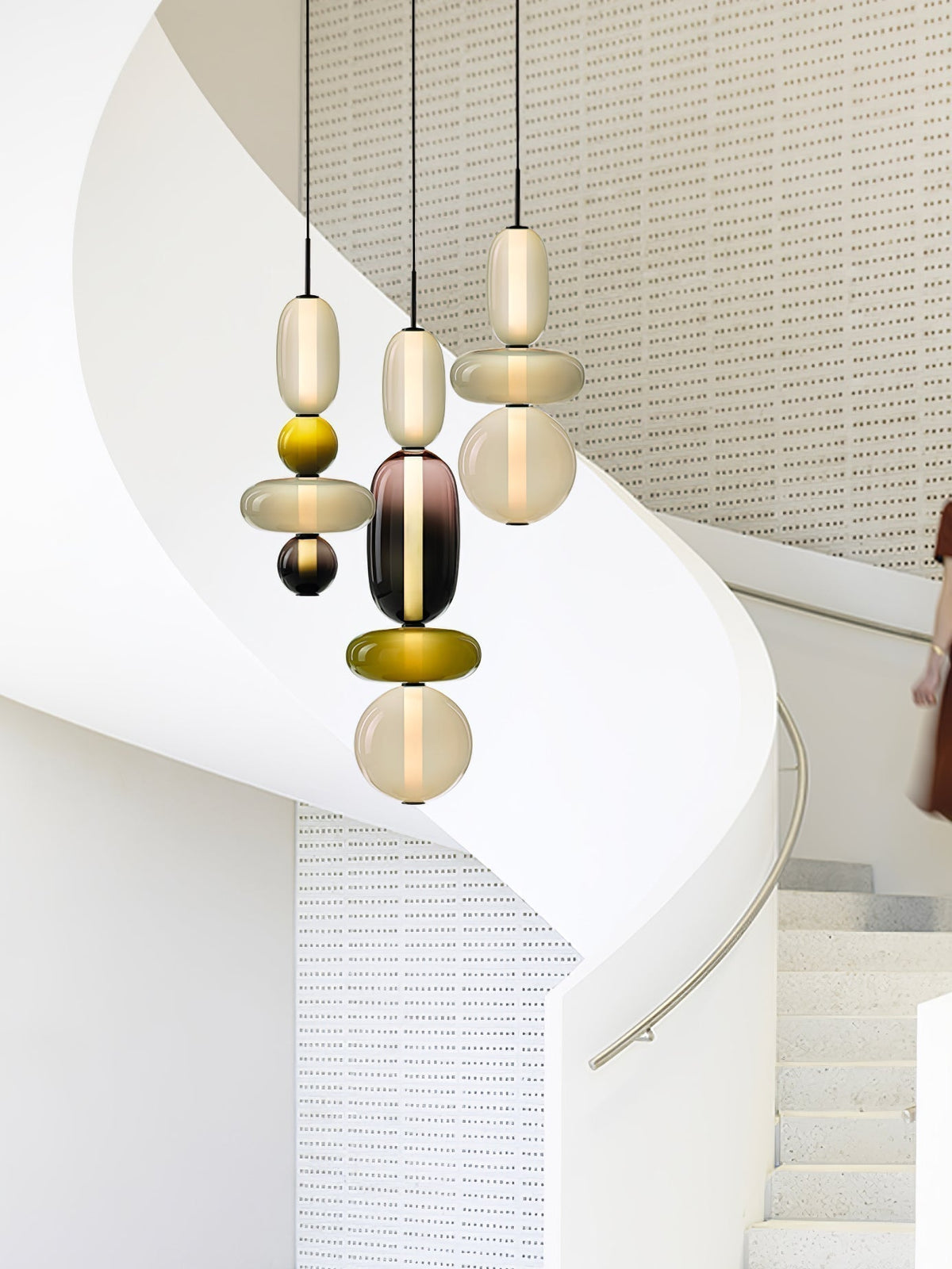 Noxic Suspension Artistique en Verre et Acrylique - Neutralighting