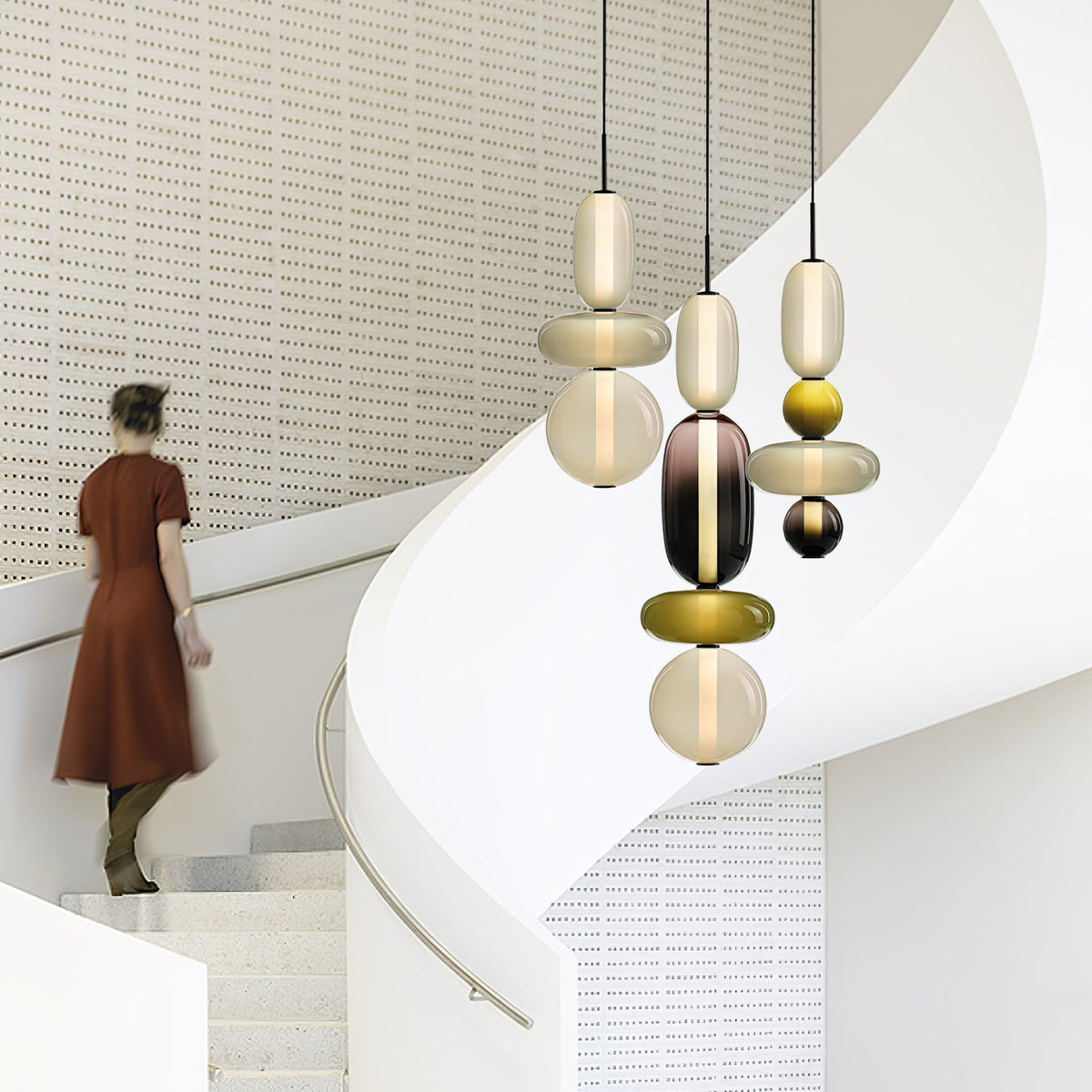 Noxic Suspension Artistique en Verre et Acrylique - Neutralighting