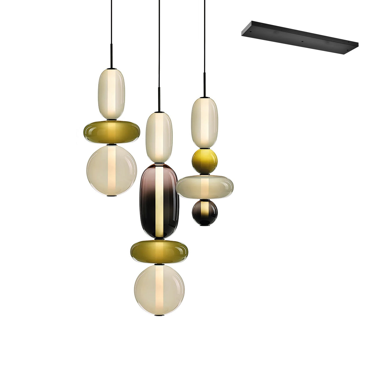 Noxic Suspension Artistique en Verre et Acrylique - Neutralighting