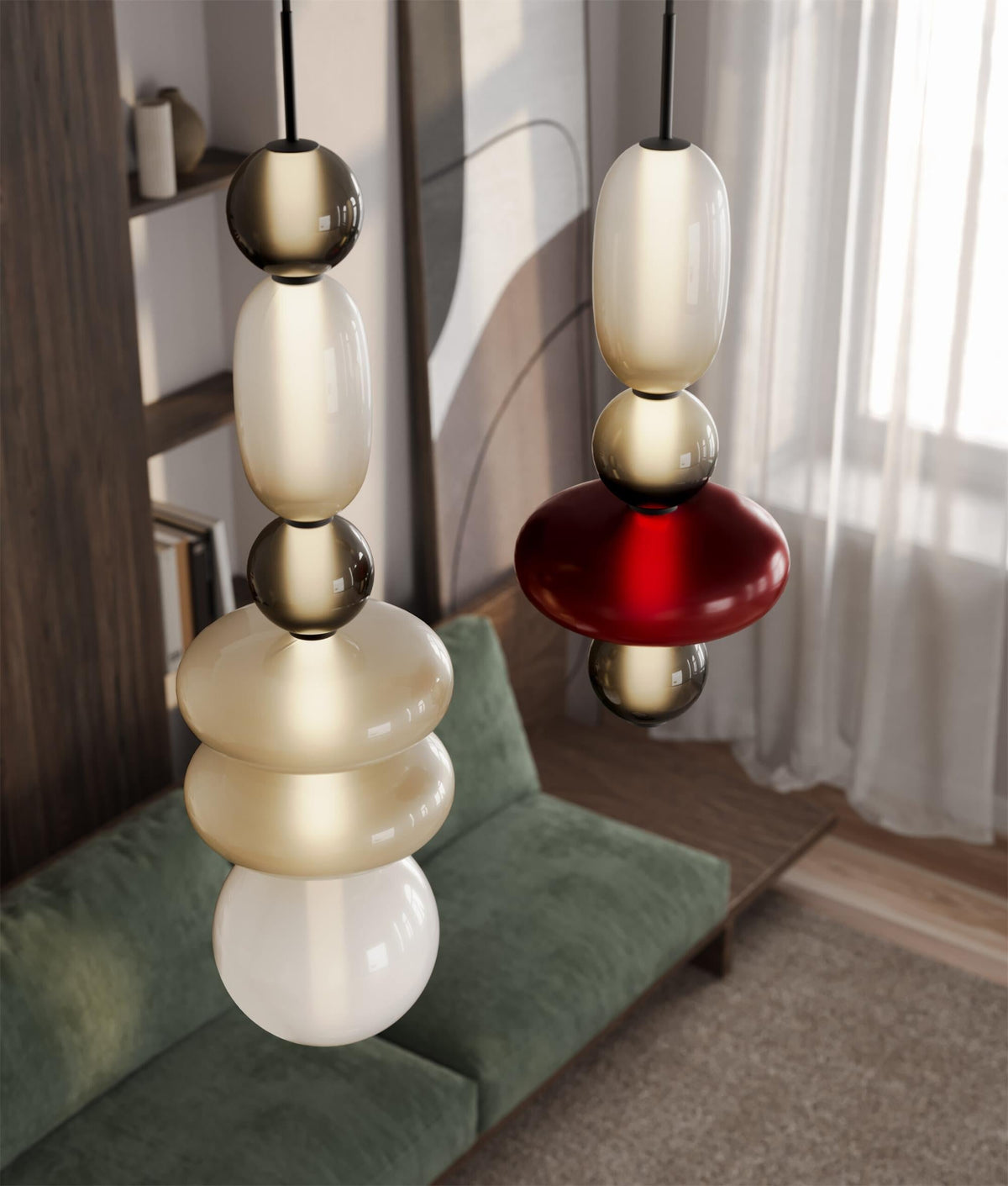 Zodore Prime Art Coloré Verre Suspension - Neutralighting