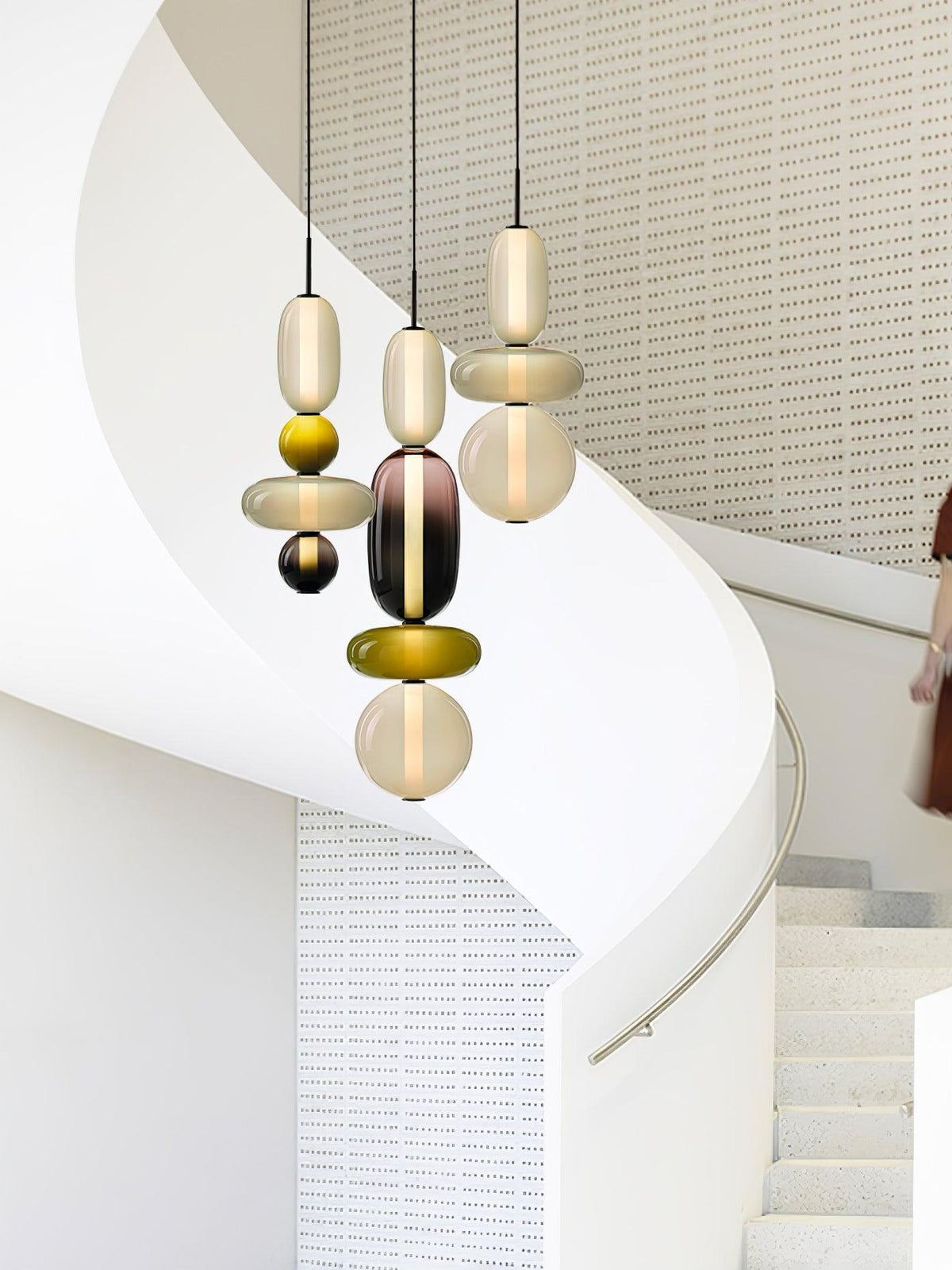 Noxic Suspension Artistique en Verre et Acrylique - Neutralighting
