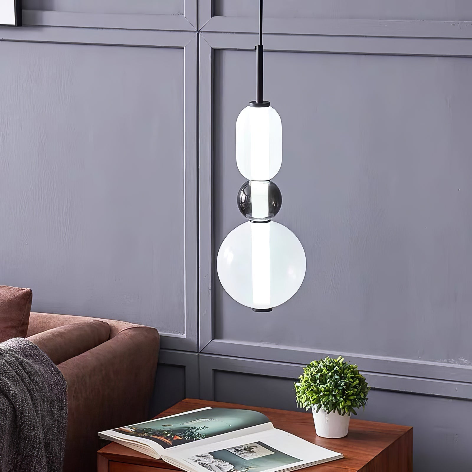 Orba Lampe Pendante en Verre Cristallisé - Neutralighting