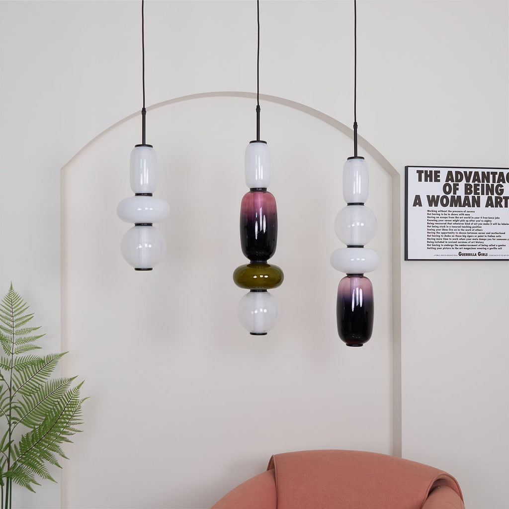 Orba Lampe Pendante en Verre Cristallisé - Neutralighting