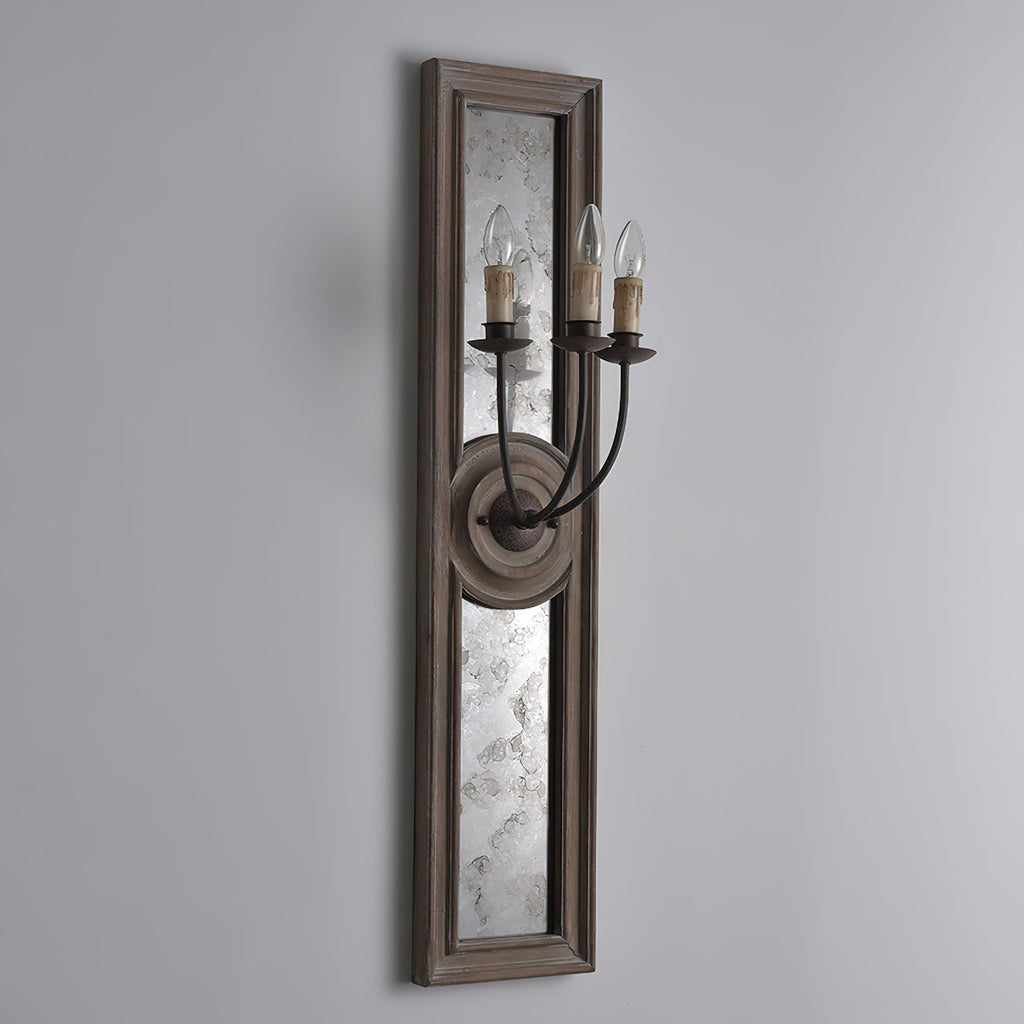 Phasis Applique Murale en Métal Vintage à 3 Lumières avec Miroir Élégance - Neutralighting