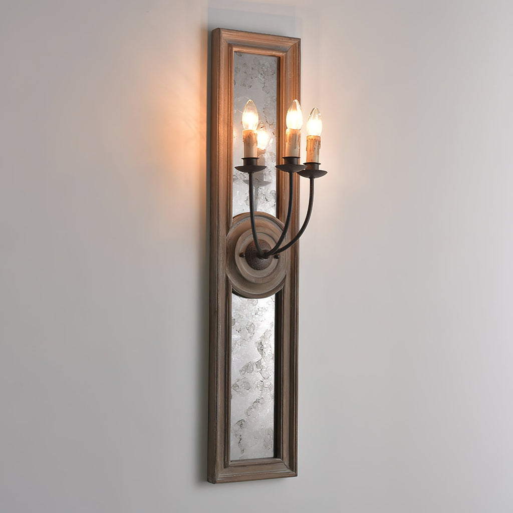 Phasis Applique Murale en Métal Vintage à 3 Lumières avec Miroir Élégance - Neutralighting