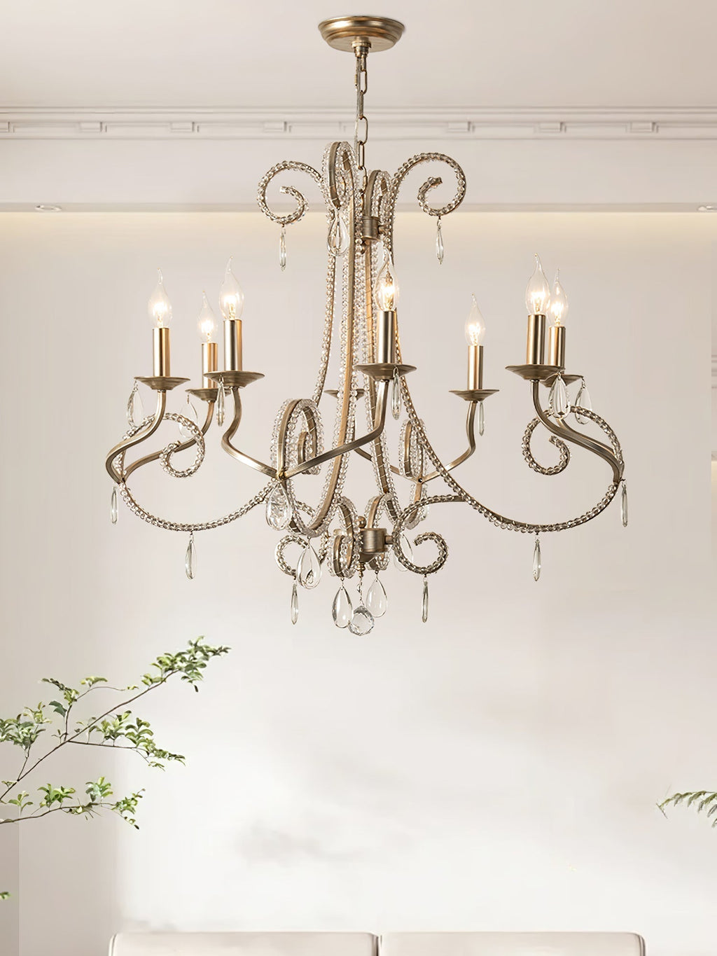 Elysara Crystal Bougie Lustre - Neutralighting