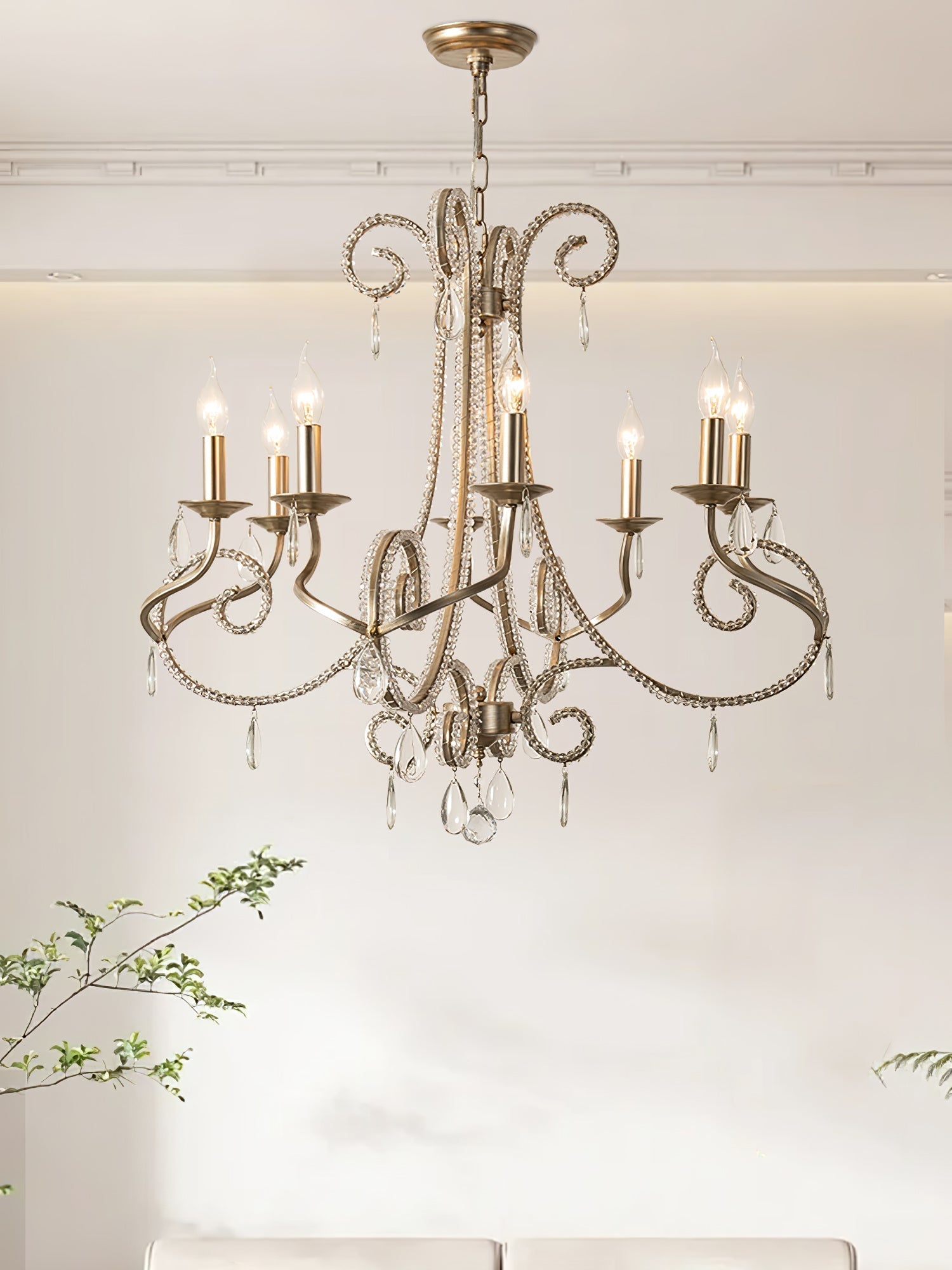 Elysara Crystal Bougie Lustre - Neutralighting