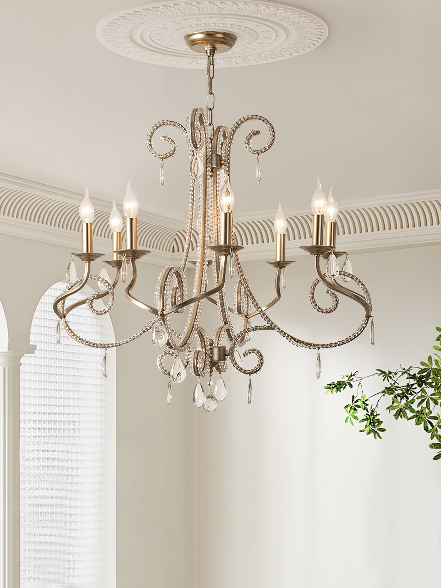 Elysara Crystal Bougie Lustre - Neutralighting