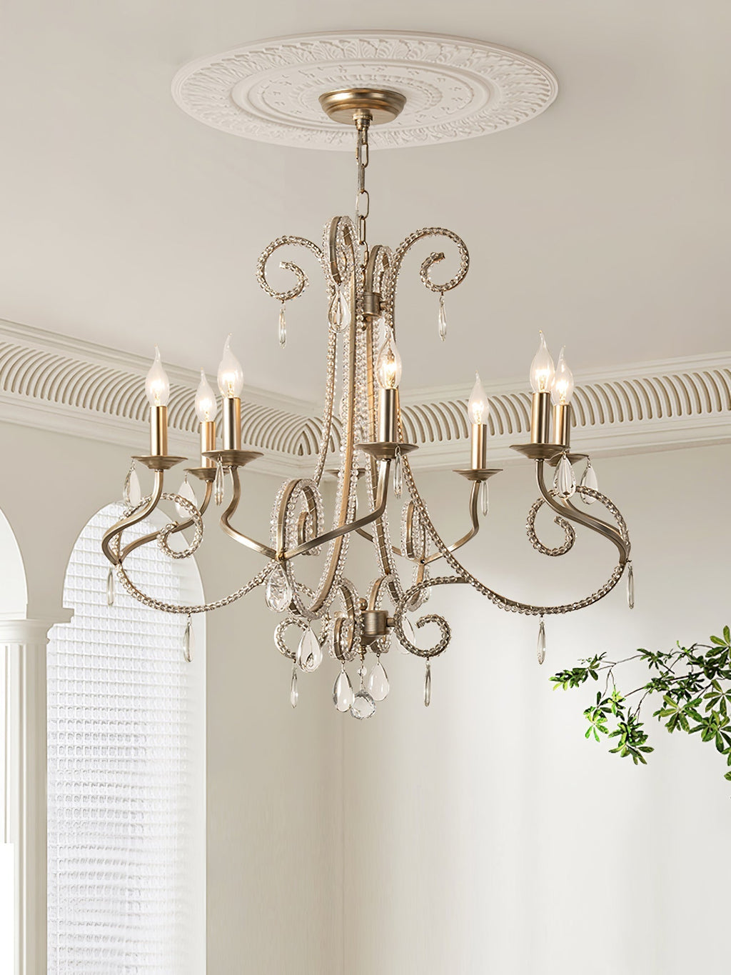 Elysara Crystal Bougie Lustre - Neutralighting