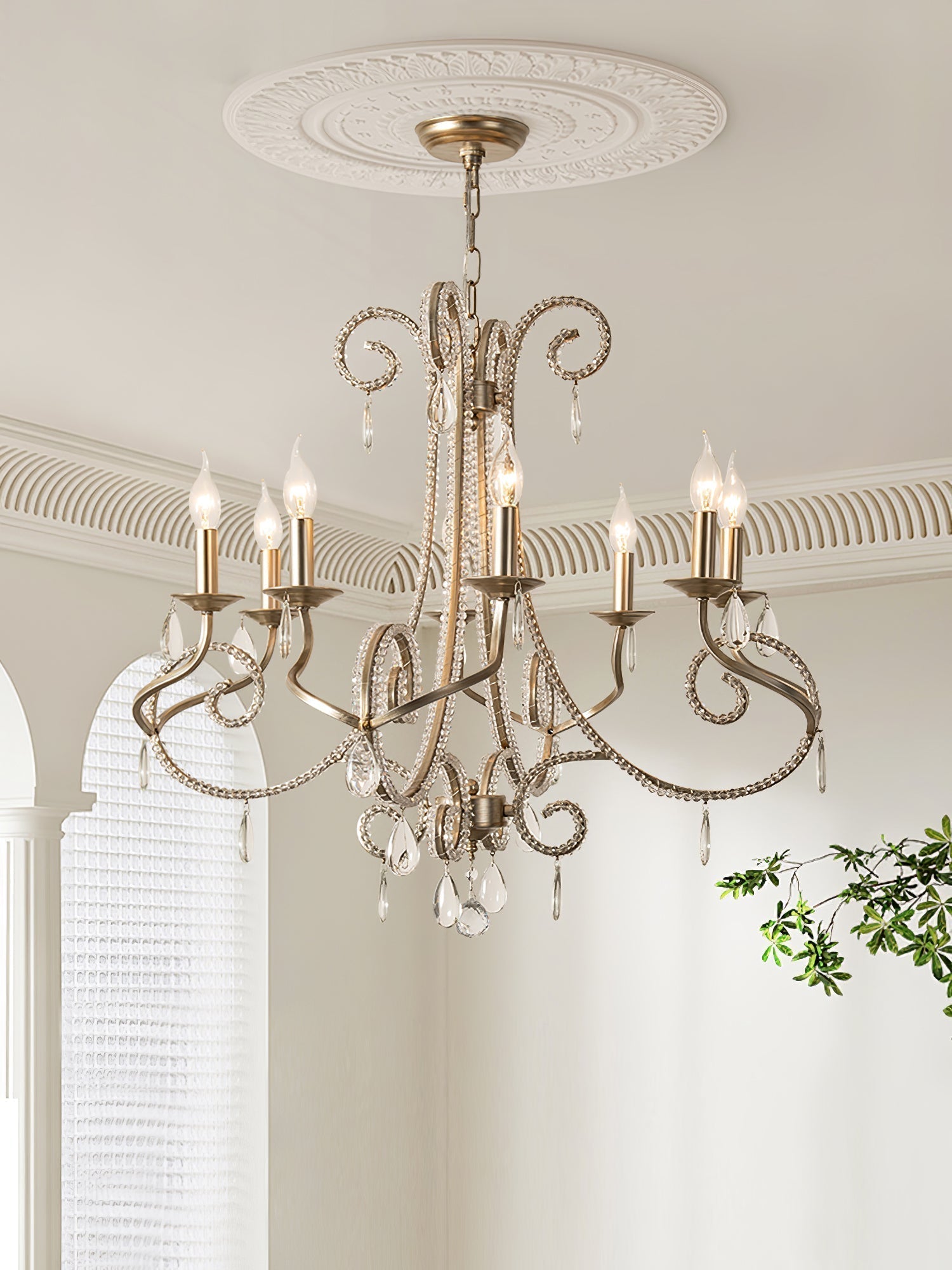 Elysara Crystal Bougie Lustre - Neutralighting