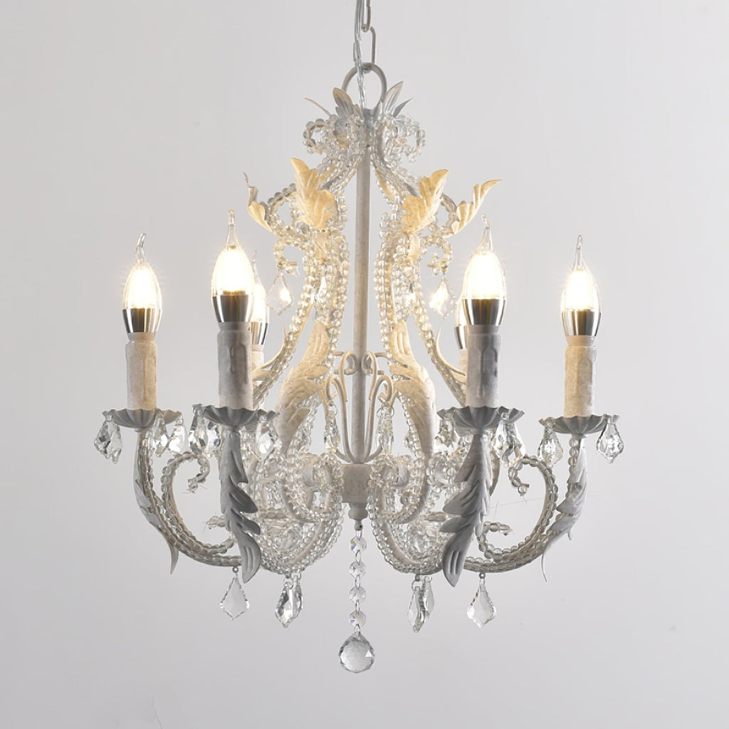 Lustra Suspension Lampe Porte-Bougie Perles de Cristal - Neutralighting